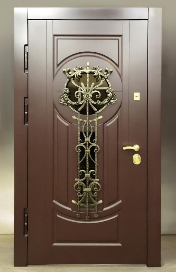 Дверь МДФ шпон с решеткой