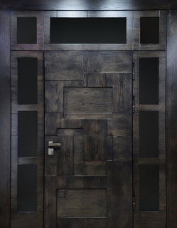 Входная группа со стеклопакетами и терморазрывом (панели МДФ со шпонированием)