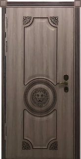 Металлическая термодверь МДФ с фрезеровкой