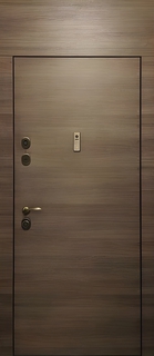 Современная дверь МДФ со скрытыми петлями и фрамугой