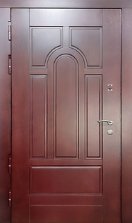 Стальная термодверь с фрезерованными плитами MDF со шпоном Стальная термодверь с фрезерованными плитами MDF со шпоном